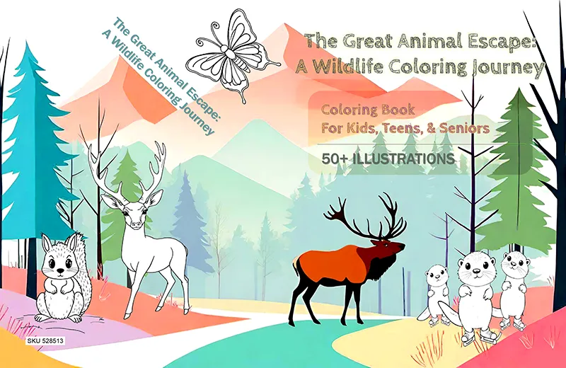 The Great Animal Escape Coloring Book cover