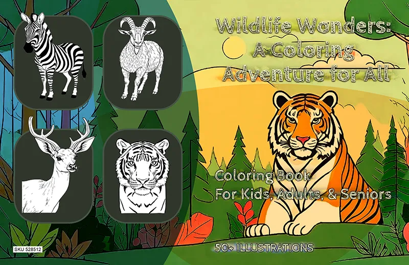 Wildlife Wonders Coloring Book cover